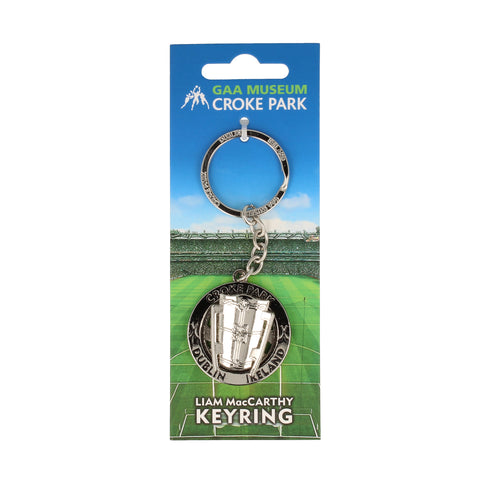 Silver keyring with Liam MacCarthy spinner
