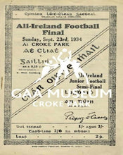 Load image into Gallery viewer, 1934 All-Ireland Football Final Match Programme Cover