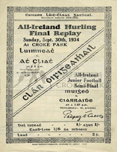 Load image into Gallery viewer, 1934 All-Ireland Hurling Final Replay Match Programme Cover