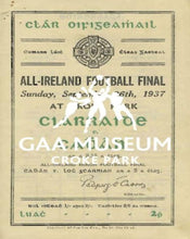 Load image into Gallery viewer, 1937 All-Ireland Football Final Match Progamme Cover