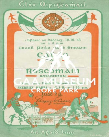 1943 All-Ireland Football Final Replay Match Programme Cover