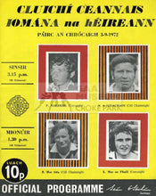 Load image into Gallery viewer, 1972 All-Ireland Hurling Final Match Programme Cover