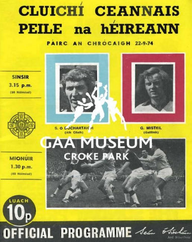1974 All-Ireland Football Final Match Programme Cover