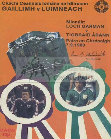 1980 All-Ireland Hurling Final Match Programme Cover.