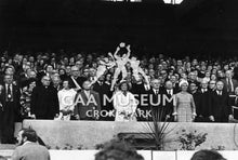 Load image into Gallery viewer, President Childers and Liam Cosgrave standing for the National Anthem in 1974