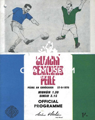 1970 All-Ireland Football Final Match Programme Cover