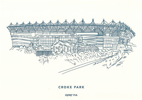 Croke Park Blue Line Art Print