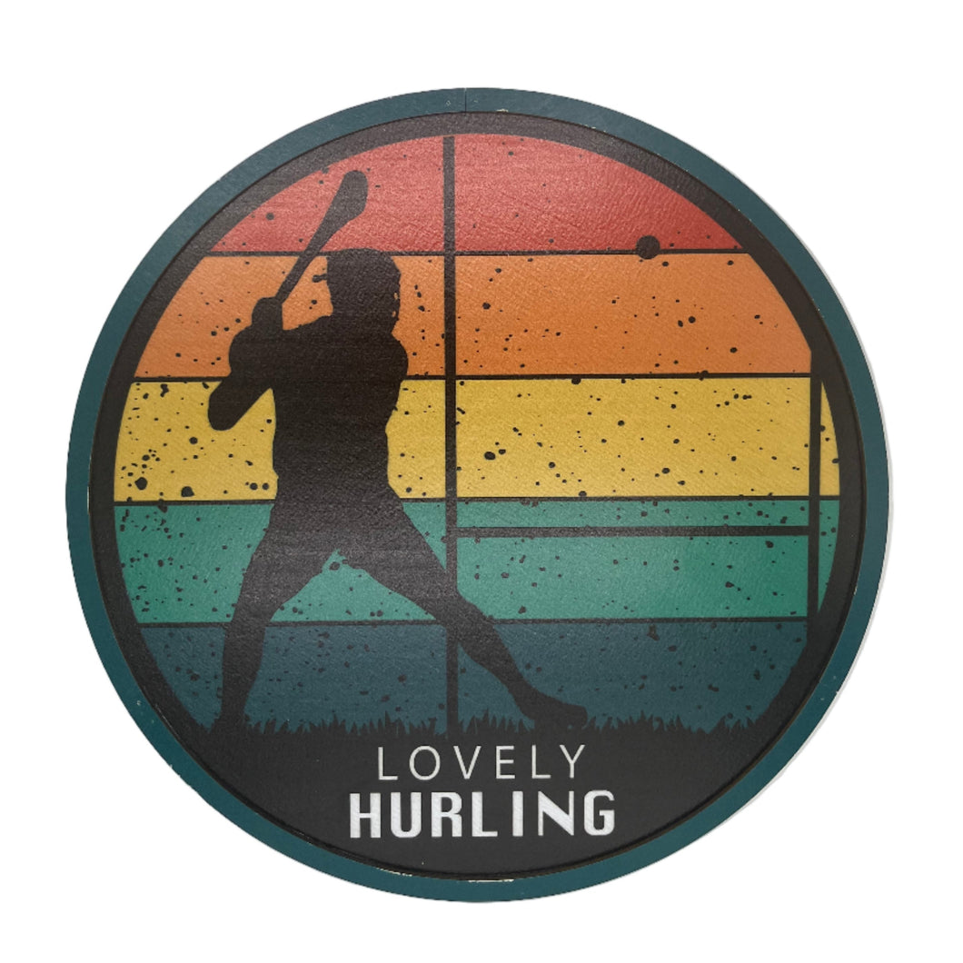 Lovely Hurling Wooden Sign