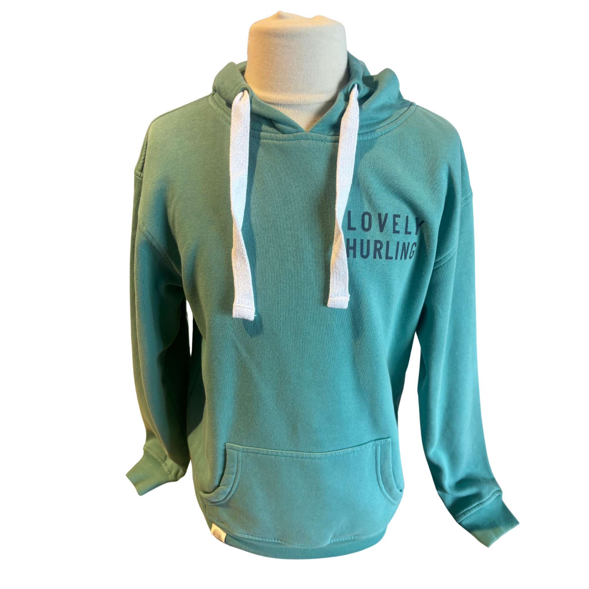 Hoody with lovely hurling text on front and illustration on reverse