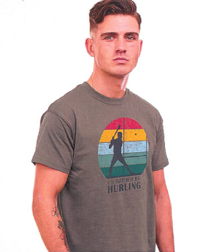 Id rather be hurling adult tshirt