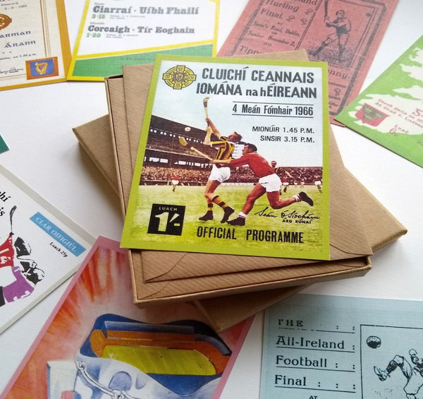Vintage notecard selection featuring images of archival match programme covers