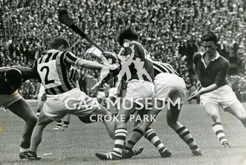 Kilkenny and Cork hurlers in action in Croke Park 