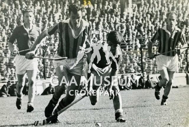 Kilkenny's Jim Lynch and Cork's Charlie McCarthy during the 1966 All-Ireland Hurling Final