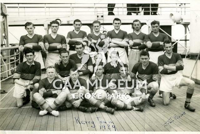 1939 Kerry Football team on the deck of a ship