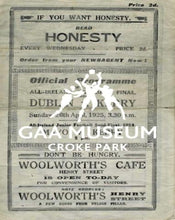 Load image into Gallery viewer, 1924 All-Ireland Football Final Match Programme Cover.
