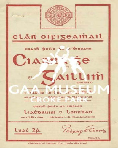 1938 All-Ireland Football Final Replay Match Programme Cover
