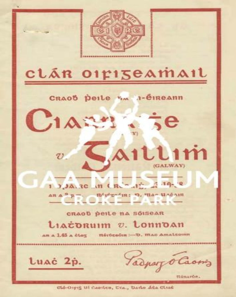 1938 All-Ireland Football Final Replay Match Programme Cover