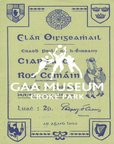1944 All-Ireland Football Final Match Programme Cover