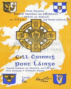 1957 All-Ireland Hurling Final Match Programme Cover. 