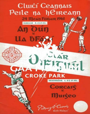 1961 All-Ireland Football Final Match Programme Cover.