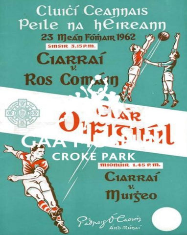 1962 All-Ireland Football Final Match Programme Cover.