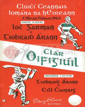 Load image into Gallery viewer, 1962 All-Ireland Hurling Final Match Programme Cover. 
