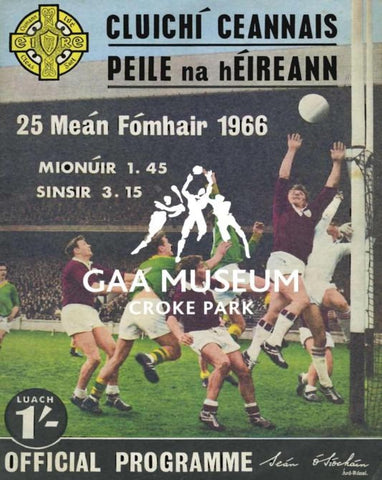 1966 All-Ireland Football Final Match Programme Cover