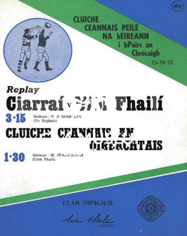 1972 All-Ireland Football Final Replay Match Programme Cover 
