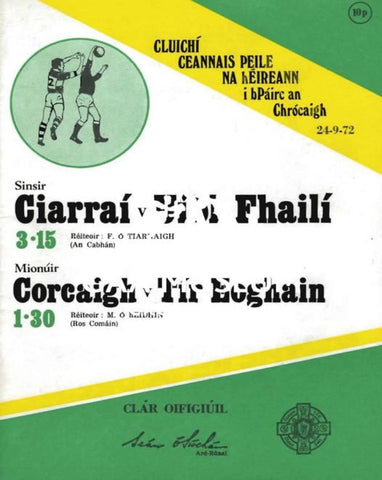 1972 All-Ireland Football Final Match Programme Cover