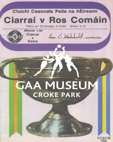 1980 All-Ireland Football Final Match Programme Cover