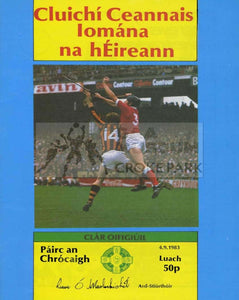 1983 All-Ireland Hurling Final Match Programme Cover. 