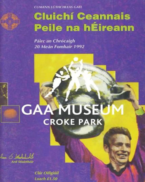 1992  All-Ireland Football Final Match Programme Cover 