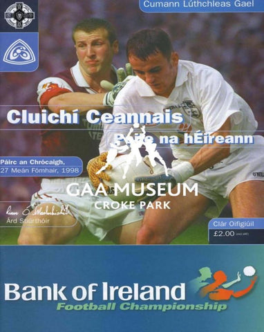 1998 All-Ireland Football Final Match Programme Cover