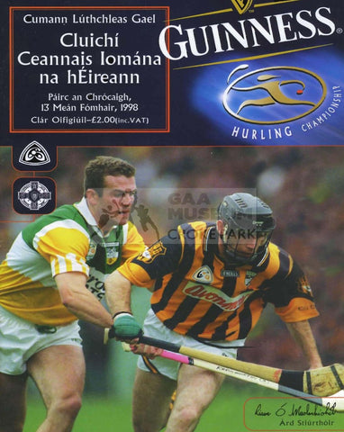 1998 All-Ireland Hurling Final Match Programme Cover.