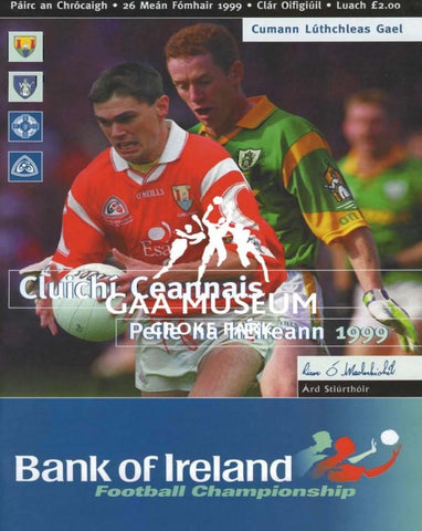 1999 All-Ireland Football Final Match Programme Cover.