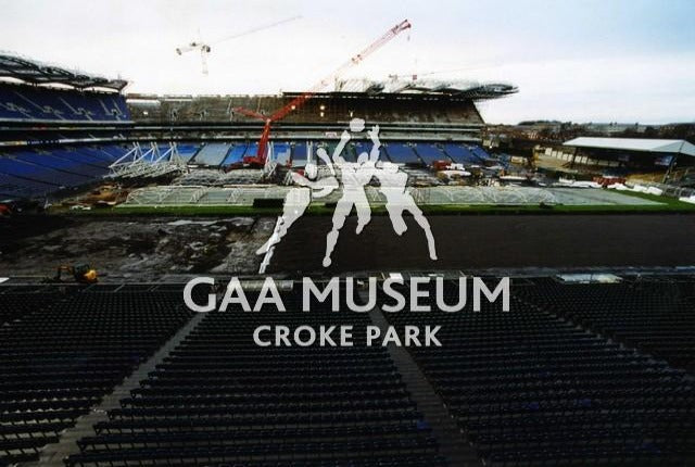 Photograph of construction work underway in Croke Park. 