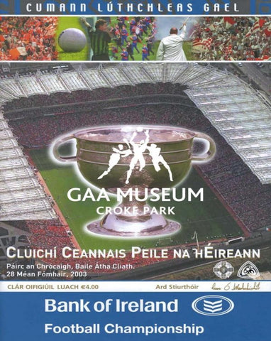 2003 All-Ireland Football Final Match Programme Cover