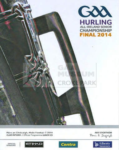 2014 All-Ireland Hurling Final Match Programme Cover.