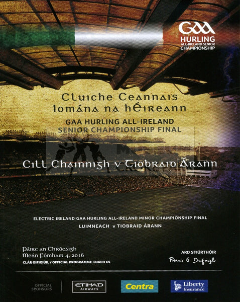 2016 All-Ireland Hurling Final Match Programme Cover.