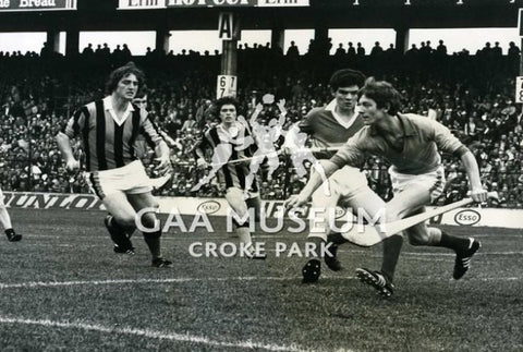 Tipperary goalkeeper in action during the 1976 All-Ireland Minor Hurling Final 