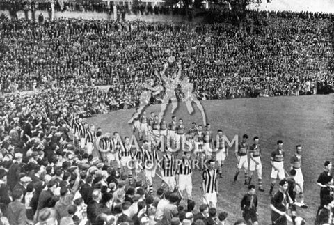 Kilkenny and Tipperary parading before the 1937 All-Ireland Hurling Final, Fitzgerald Stadium 