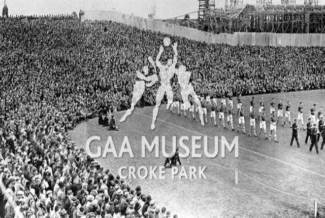 Crowd watching the Kerry and Cavan footballers parade before the 1937 All-Ireland Football Final