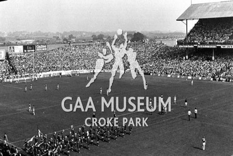 Galway and Offaly hurlers before a match in Croke Park 