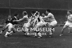 Galway and Dublin footballers during the 1963 All-Ireland Senior Football Final