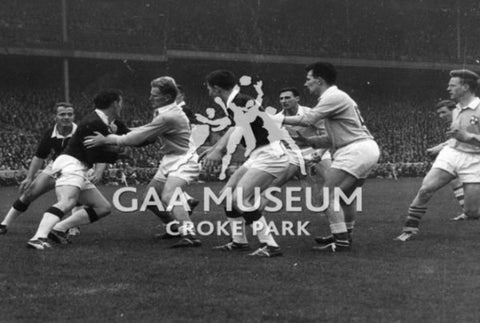 Galway and Dublin footballers during the 1963 All-Ireland Senior Football Final