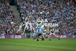 Kerry's Adrian Spillane jumps highest during the 2019 All-Ireland Senior Football Final