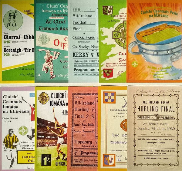 Vintage notecard selection featuring images of archival match programme covers