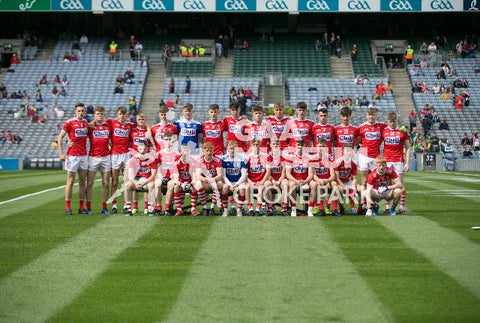 The Cork minor team before the 2019 All-Ireland Football Final