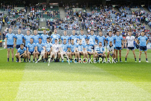 The Dublin senior football team before the the 2019 All-Ireland senior football final replay