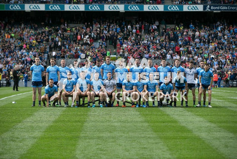 The Dublin team before the  2019 All-Ireland Senior Football Finall